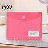 Project Document Organizer Plastic File Folder with Label Pocket, Hook And Loop Closure Clear Curved Flip Cover Poly Envelope Folder, A4/A5/A6