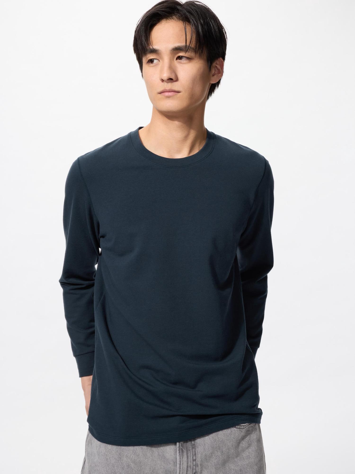 

Футболка Uniqlo HeatTech CoTTon Crewneck, часть 9, очень теплая 69 NAVY/MEN S