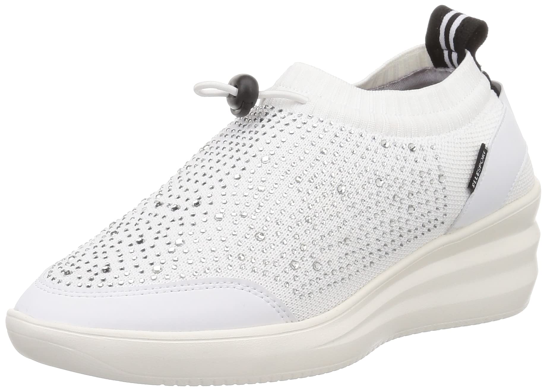 

Elle Sports ESP10675 Women s Casual Sneakers with Sparkling Studs, White, Size 24.0 cm