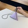 The First Layer Of Cowhide Fashionable Neck Red Envelope Earphone Bag Exquisite Mini Triangular Change Bag Versatile Beautiful Small Waste Bag