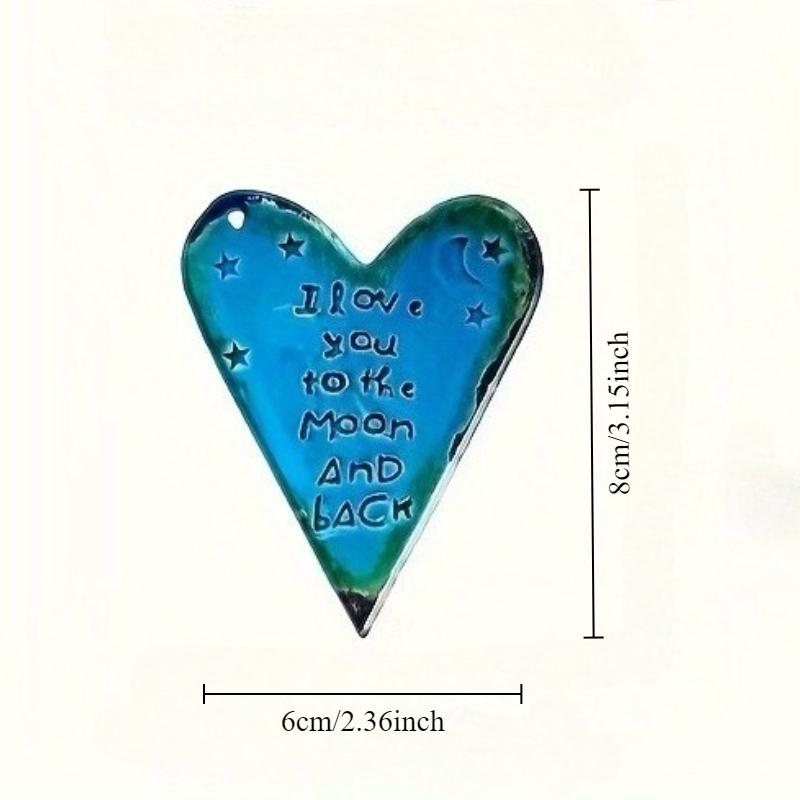 2 Pcs of 2D Flat Soul Sisters and I Love You Decorative Pendants, Handmade Heart-shaped Friendship Decorations. Perfect Birthday