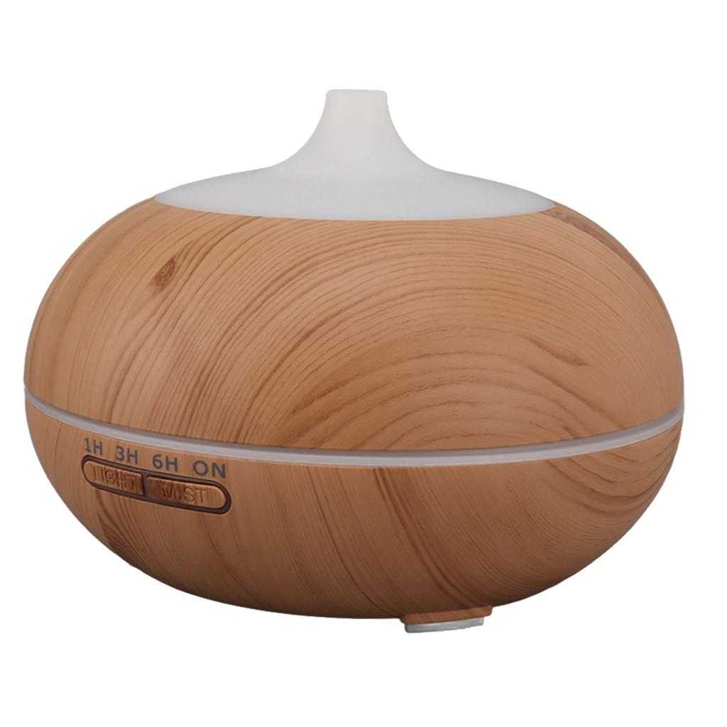 550ML Wood Grain Aromatherapy Diffuser Essential Oil Diffuser Humidifier Remote Control Model