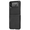 Suitable for Samsung Z FLIP4 Phone Case Galaxy Z Flip 3 5G Folding Protective Cover with Rough Lychee Leather Texture