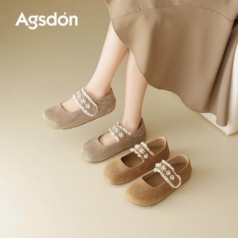 Augustus Denboken single shoes women's 2025 new autumn platform French shallow mouth retro soft sole Mary Jane women's shoes