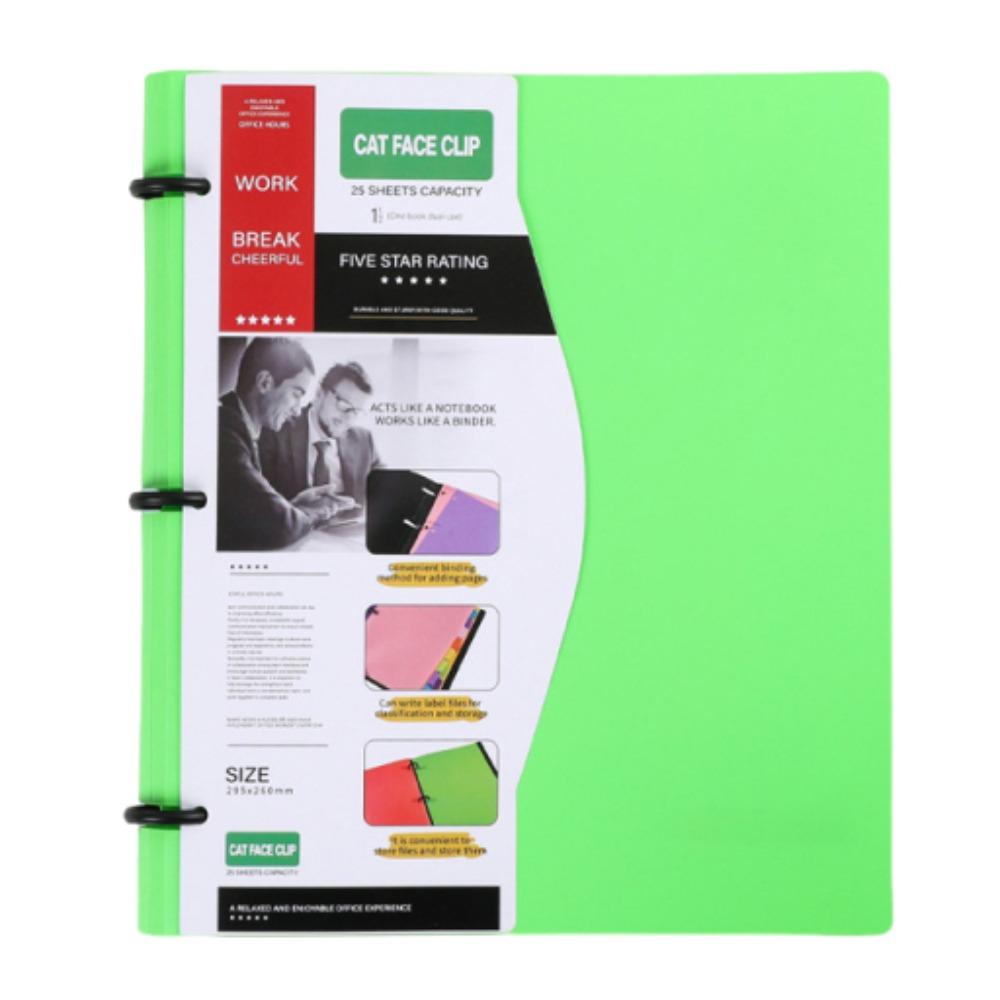 3 Ring Notebook Binder Thickened Loose Leaf Document Folder Office Stationery Supplies