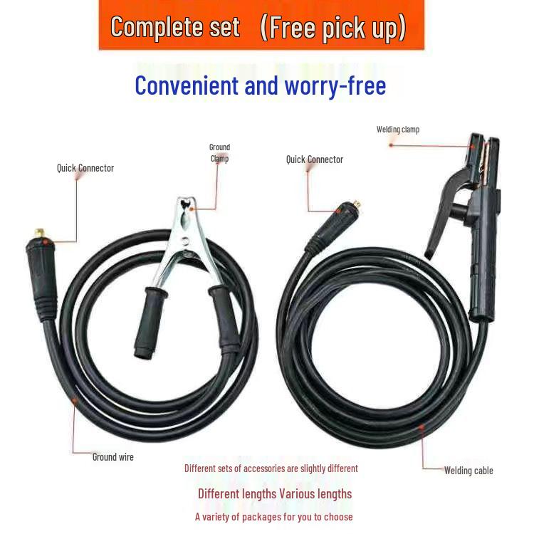 Electric Welding Machine Set: Includes Welding Wire & Ground Wire (16, 25, 35, 50, 70 Sq Mm) - National Standard for Home Use