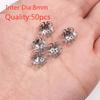 30/50/100PCS Flower Lotus Round Shape Stainless Steel Beads Caps Jewelry Findings Spacer Beads For Necklace Bracelets Making
