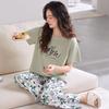 Pajamas Ladies Summer Modal Short Sleeve Trousers Thin Summer Ice Silk Cool Large Size Summer Loungewear Set