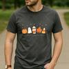 Rhinestone Pumpkin Spice Floral Pumpkin Latte Graphic T Shirt Unisex Cotton Short Sleeve Fall Autumn Coffee Lover Casual Tee