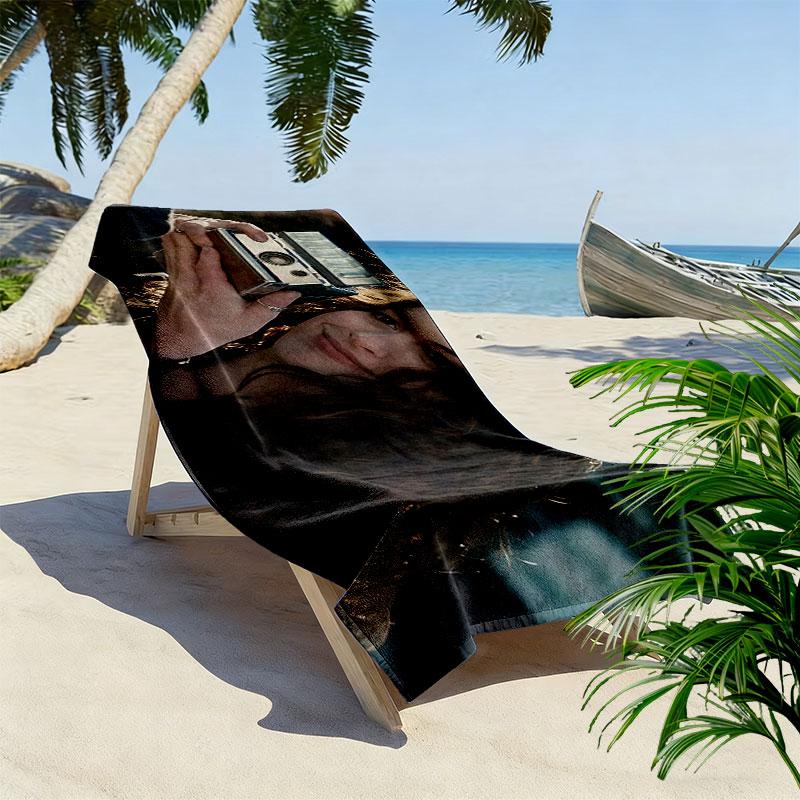 Hathaway Print Beach Towel, Large Soft Quick Dry Towel for Beach Camping Swimming