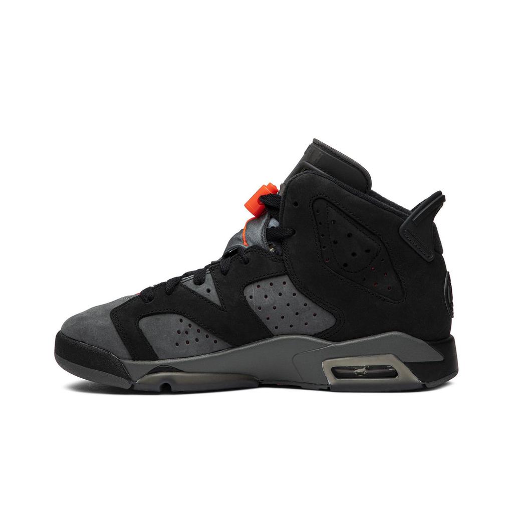 Paris Saint-Germain Air Jordan 6 Retro BG 'Iron Grey' (Unisex) Iron Grey / Infrared 23-Black Kids' Basketball Shoes CN1078 001