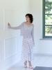 Fabric Seoul Pearl Strap Flower Slip Dress