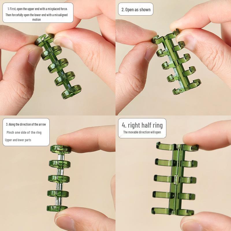 B5 Loose-Leaf Binder with DIY Plastic Coil Cover, Detachable A5/A4 Homemade Refillable Notebook