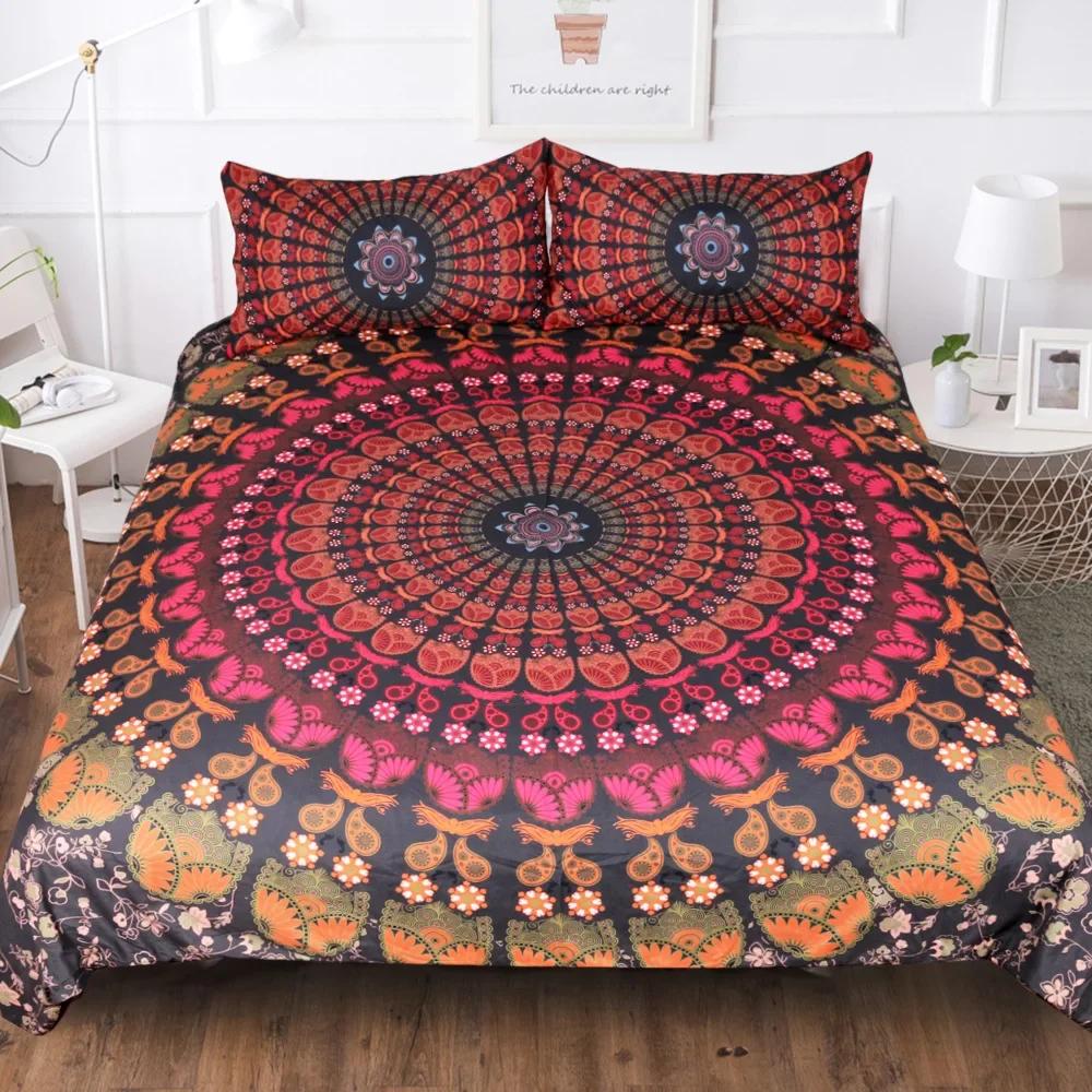 Mplusala Beding Set Soft Duvet Cover With Pilowcases Boho Bedrom Warm Comforter Set Home Double Sized Dimensions Large Home Textile Hot Drop Ship