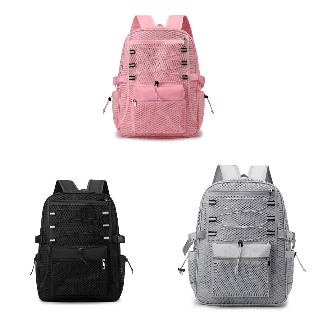Mesh Hollow Out Fitness Travel Backpack With Breathable Fabric For Daily Use