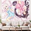 Kawaii HOT Girl Nekopara Tapestry Decoration Bedroom Dormitory Background Cloth Holiday Home Party Living Room Club Tapestry