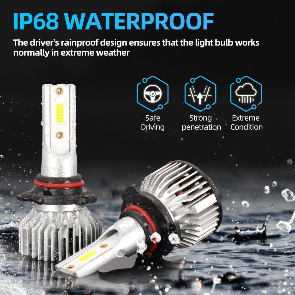 180W H11 12V Bulbs 9005/HB3 9006/HB4 H1 H4 H7 H13 9004 9007, 25000LM Super Bright LED Car Headlight, COB Chip, 6000K White
