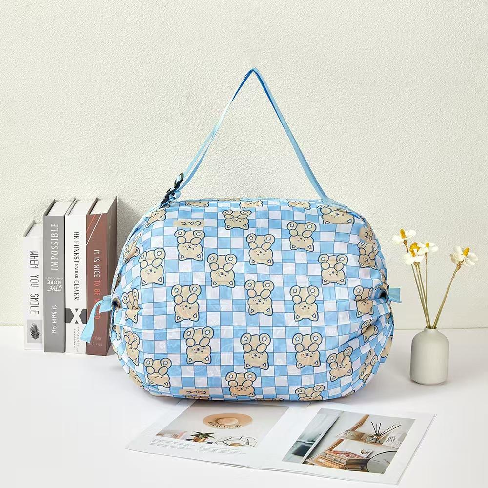 Складная Экологичная Сумка для Покупок Дорожная Наплечная Портативная Утолщенная Сумка для Продуктов Сумка для Защиты Окружающей Среды для Супермаркета Портативная Сумка 210D