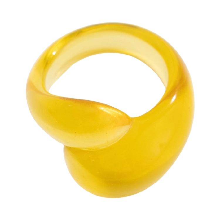 Fashion Statement Ring Irregular Geometric Colorful Double Droplet Ring Trendy Women's Accessories for Daily Wear