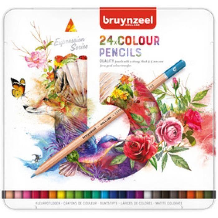 Colored Pencils - Bruynzeel - Expression - Metal Case - 24 Pieces - Multicolor