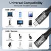 8K USB C 4 Extension Cable Fast Charging Cable Extender Male To Female Type C UHD Video 40Gbps 240W PD3.1 with Thunderbolt 4/3
