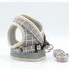Reflective Plaid Harness Set for Dogs and Cats - Breathable, Includes Leash