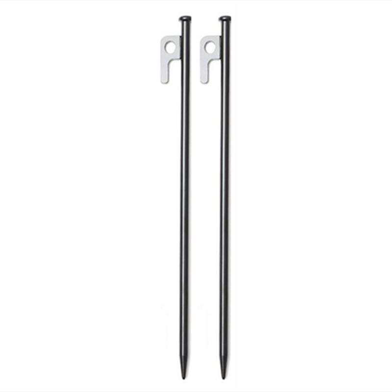 Tent Stakes Heavy Duty Metal Tent Pegs for Camping Steel Tent StakesUnbreakable and Inflexible Black