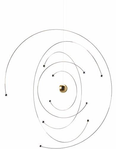 

Niels Bohr Atom Model Hanging Mobile - 9 Inches - Steel - Handmade in Denmark by Flensted