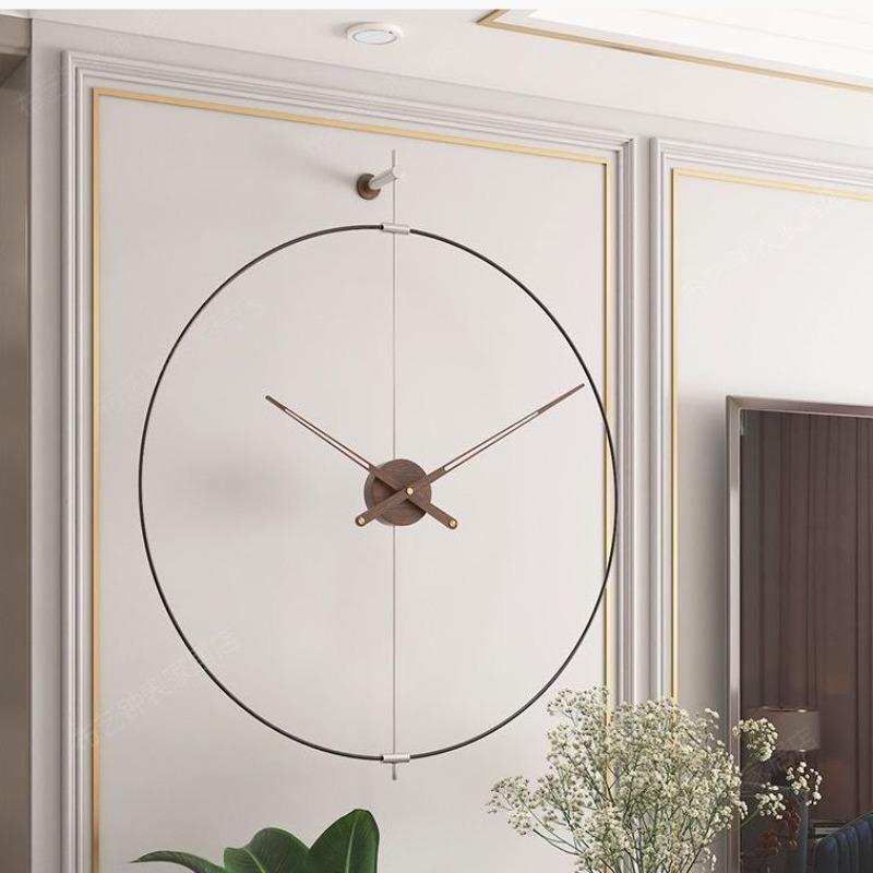 Slient Wall Clock Metal Round Wall Clock Modern Minimalism Large Hanging Clocks Living Room Furniture Decorative Accessories