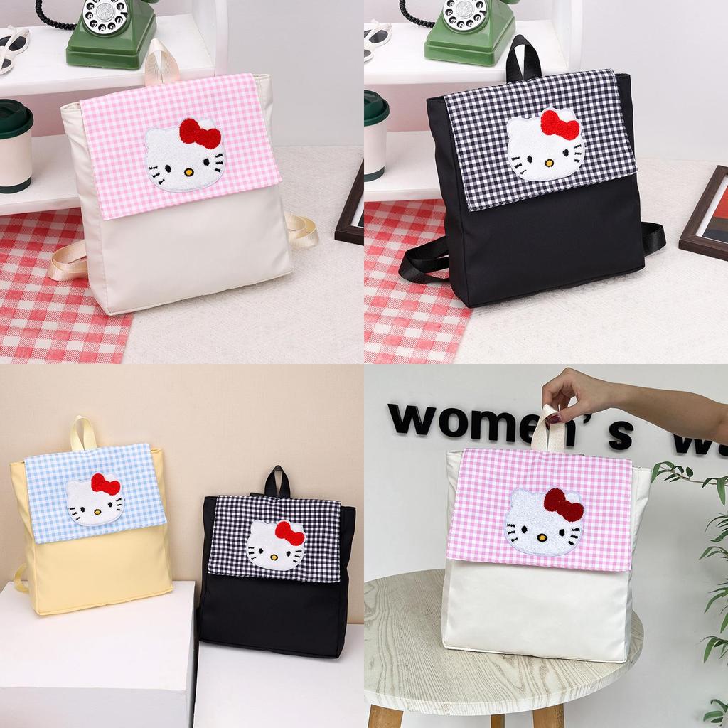 Hello Kitty College Backpack With Oxford Cloth Material For School And Commute