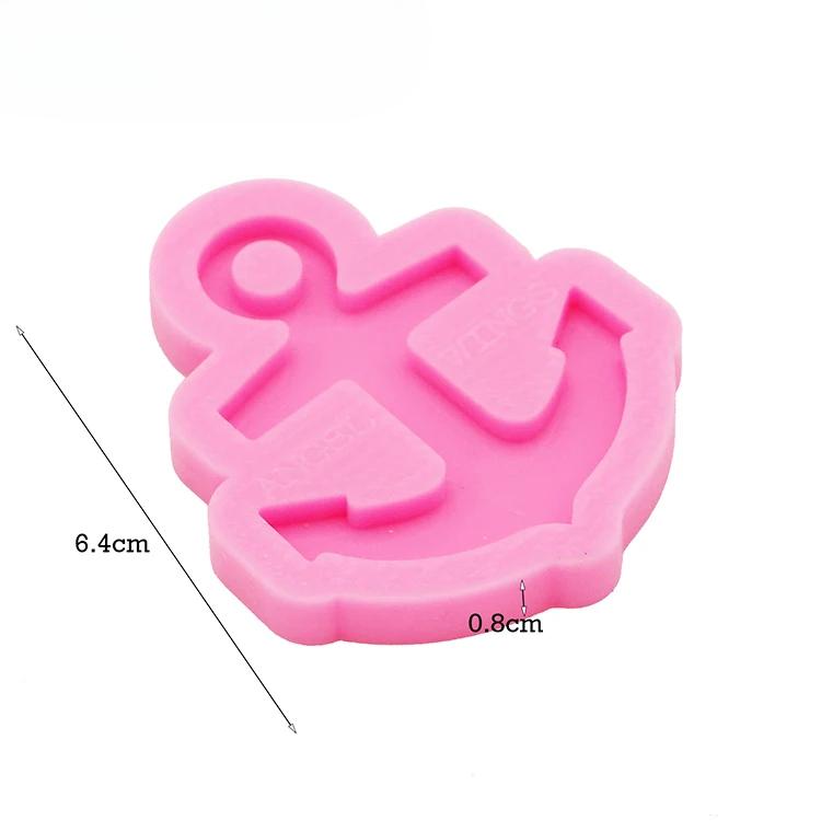 Plain Anchor Epoxy Resin Molds For Jewelry Diy Silicone Keychain Necklace Earring Decoration Shiny Glossy