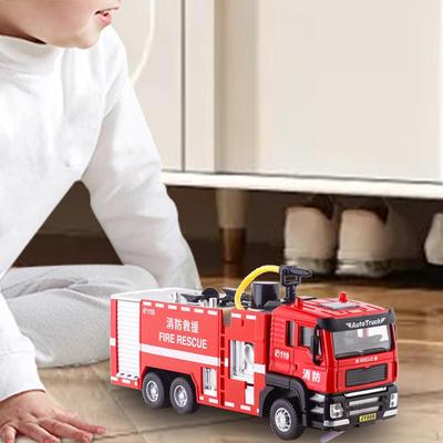 Zabawka wóz strażacki w skali 1/32, odciągana, przenośna, wysoce szczegółowa, edukacyjna, dekoracja stołowa