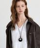Tatiana Circle Ring Leather String Long Necklace Nz2536