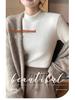 H331 Women's Slim Fit Knitted Half Turtleneck Sweater - Plus Velvet, Warm Long Sleeve Top for Autumn and Winter