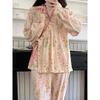Damen Sweet & Comfortable Baumwoll-Pyjama-Set zum Binden, Frühjahr 2026