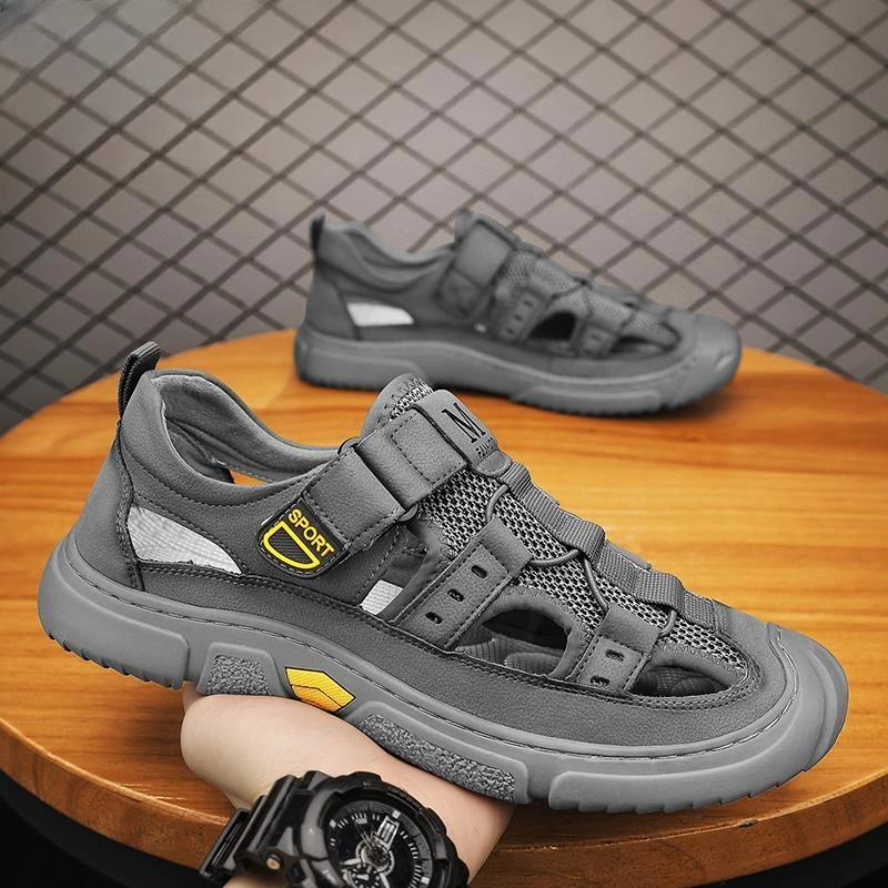Men's Sandal Flat Casual Daily Use Male Shoe Clearance Sale Summer 2024 High Quality Breathable Styles on Offer Luxury Designer