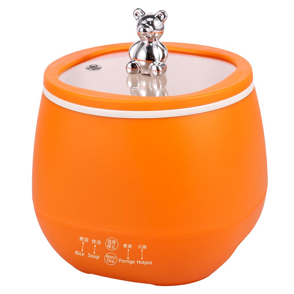 1.8L Mini Electric Rice Cooker Fast Cooking and Keep Warm Multi-functional Electric Cooking Pot with Glass Lids & Measuring Cup