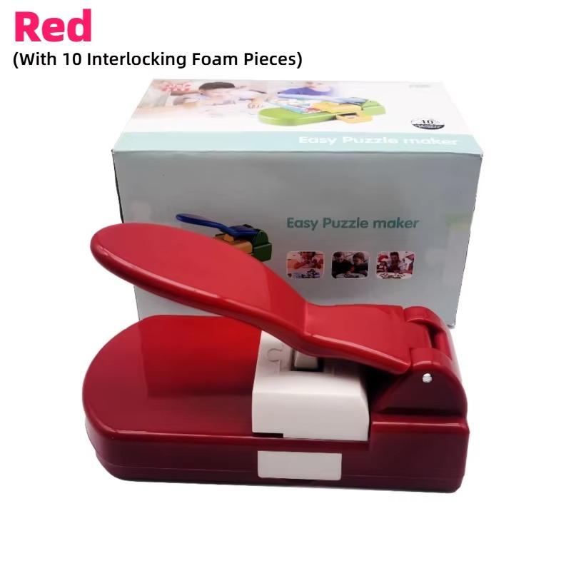 

DIY Jigsaw Puzzle Maker Machine&10 Interlocking Foam Pieces Creative Picture Photo Cutting Machine Jigsaw Puzzle Making Machine красный