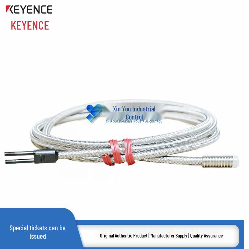 Keyence FU-R67G Reflective Fiber Amplifier Probe, M6 Thread Optic Sensor