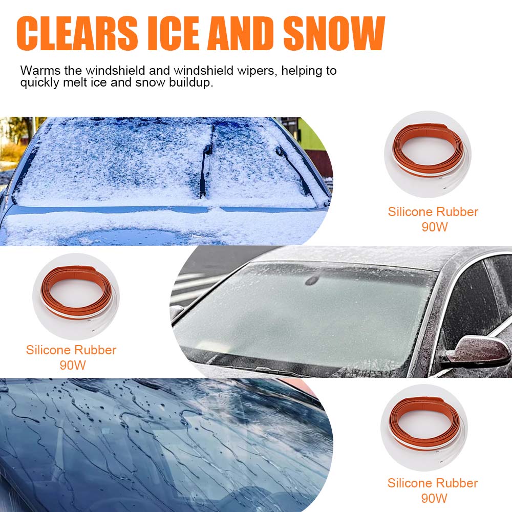 Flexible Silicone Heating Pad Automotive Heating 12V/24V Flexible Heater Detachable Power Cord Fast Heating Car Accessories