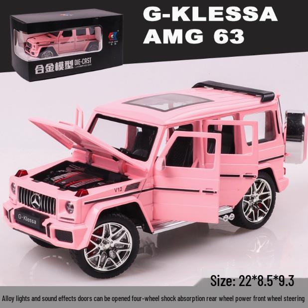 1:24 G63 Alloy Off-Road Toy Car, Six-Doors Open, Light & Sound, Pull-Back Action for Kids