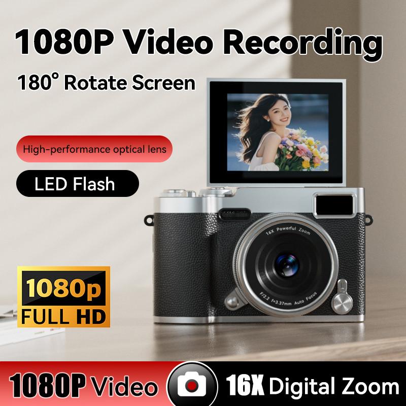 4K Digital Camera 1080P Video Camera 48MP Digital Camera CCD Camera Ultra HD 16X Digital Zoom Vlogging Camera LED Fill Light And Beauty Filter