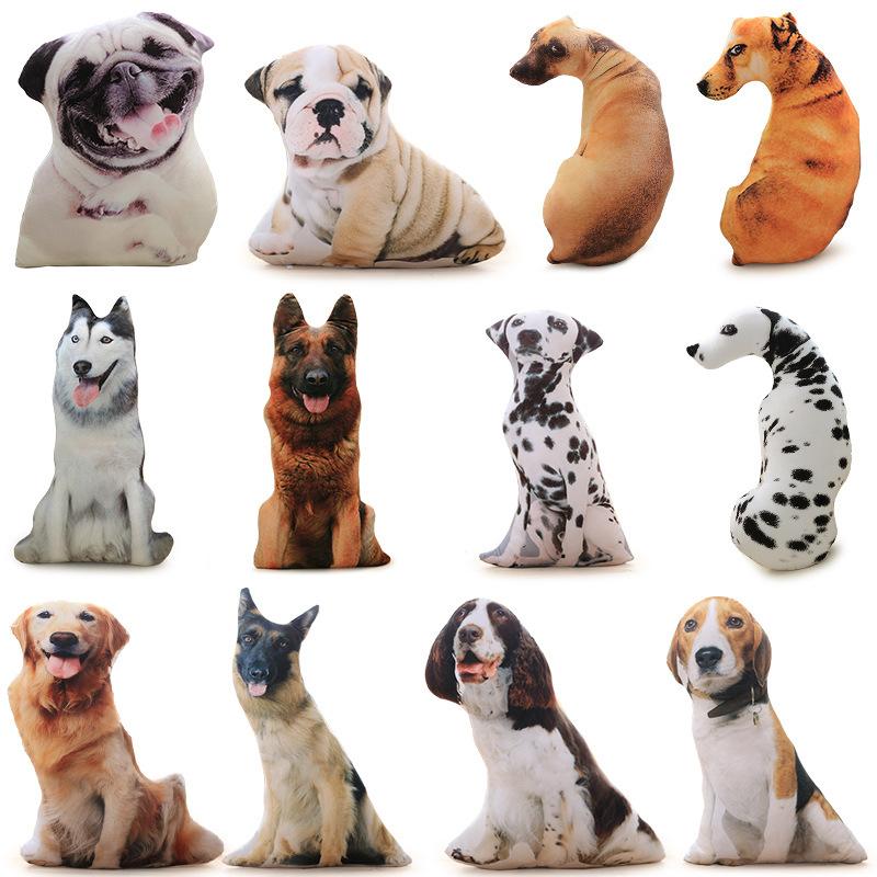 3d Simulated Dog Pillow Animal Doll Creative Doll Cute Sleeping Doll Husky Plush Toy