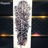 1PC Cool Totem Temporary Tattoo Fake Black Full Arm Tattoo Sticker For Men Summer Style Tatoos Decal