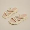 688-10 Two women in cool slippers 2025 new summer fairy wind flat bottom one-word drag Roman beach sandals