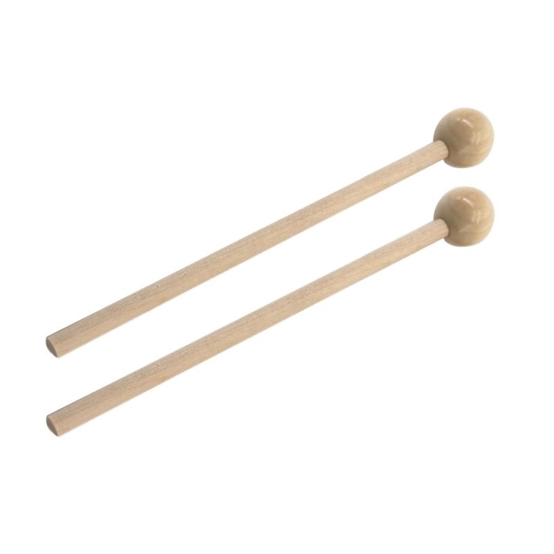 2pcs Ethereal Drumsticks Round Head Drum Sticks Hammer Durable Wooden Handle Drum Mallet Stick Small Musical Drumsticks