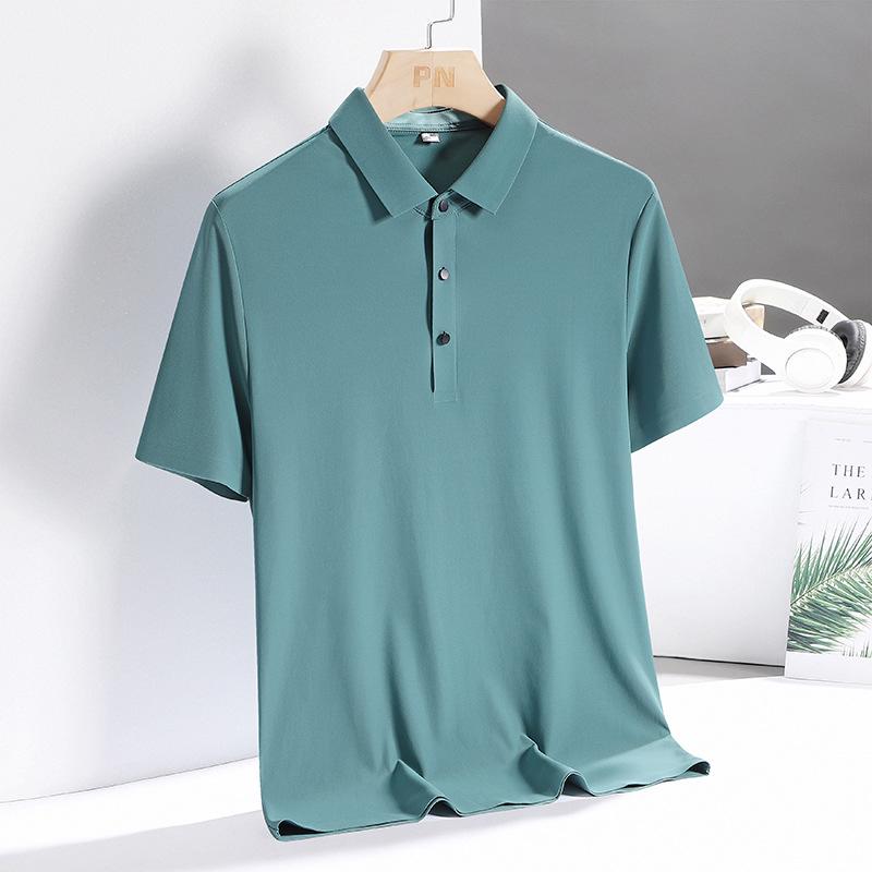 Herren 2024 Ice Silk Seamless Poloshirt - Kurzarm-Business-T-Shirt