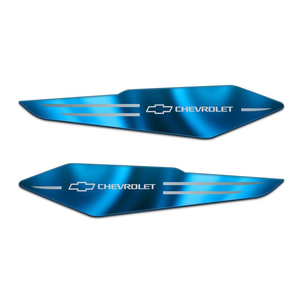 2Pcs Metal Alloy Car Wing Right & Left Side Body Fender Stickers For Chevrolet Cruze Captiva Sonic Spark Trax Malibu Orlando