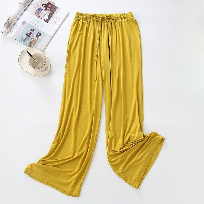 Modal Wijde Broek Dames Lente Zomer en Herfst Los Vallend Casual Vloervegende Broek Hoge Taille Rechte Broek Dans Oefenbroek