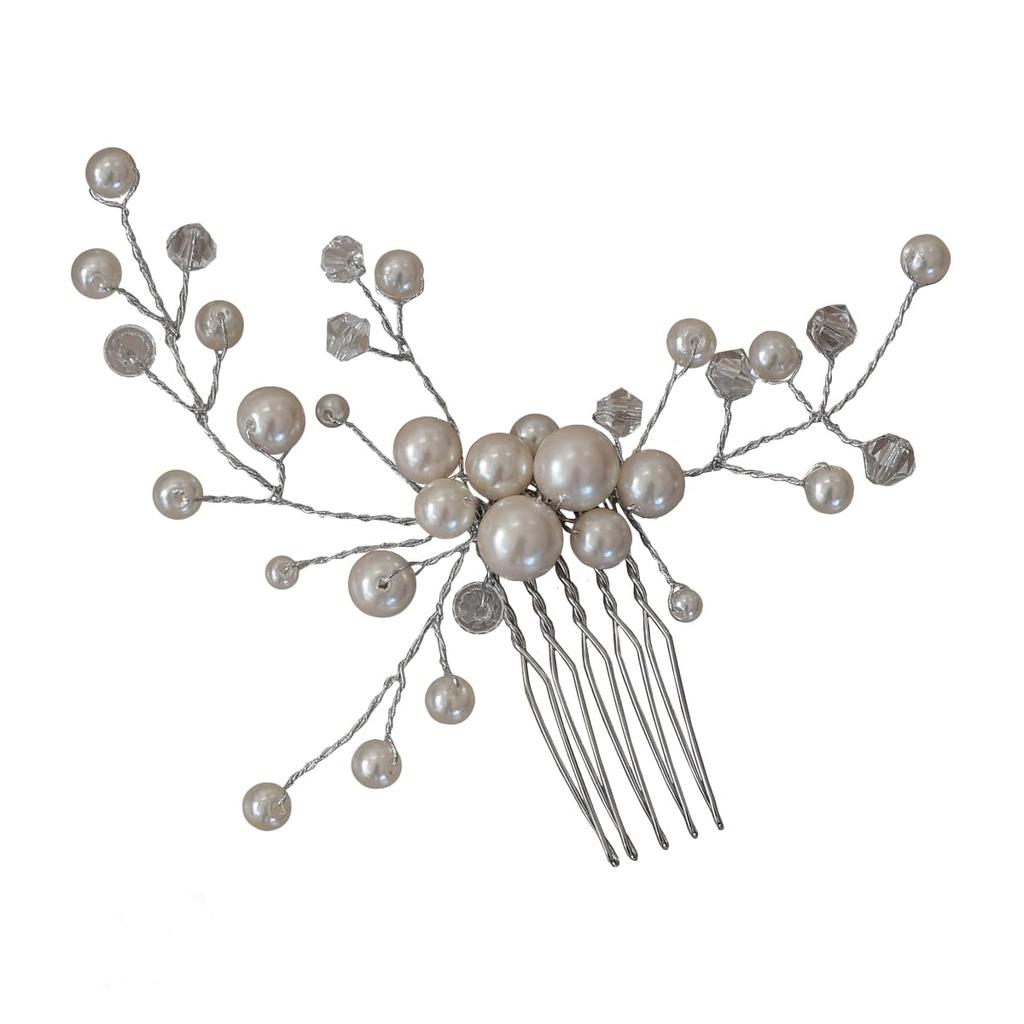 Pearl Bijou Hair Cute CMT40260 [MORE AUNI] Accessories, Clips, Pins, Combs, Headpiece, Wedding, Reception, After-Party, 1.5-Party, Women's, Short,